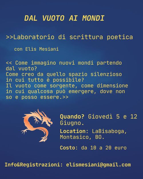 Dal vuoto ai mondi - Laboratorio di scrittura poetica