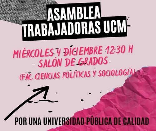 ASAMBLEA TRABAJADORAS UCM - POR UNA UNIVERSIDAD PÚBLICA DE CALIDAD