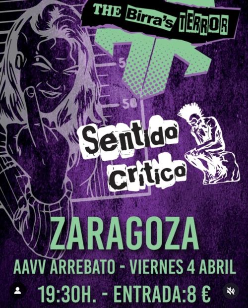 Concierto: The birra's terror + Sentido crítico 