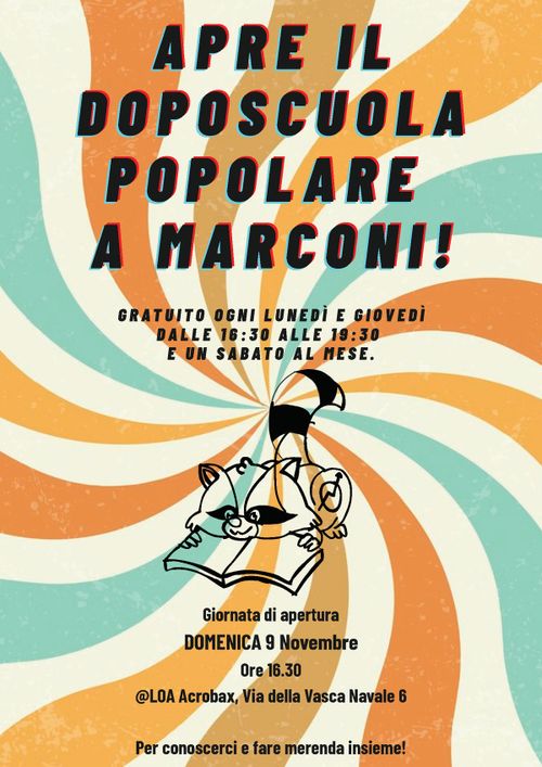 Apre il Doposcuola Popolare a Marconi