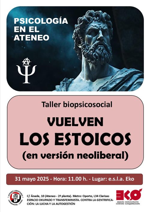  PSICOLOGÍA EN EL ATENEO: «Vuelven los estoicos»estoico