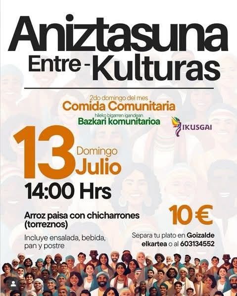 ANIZTAZUNA ENTRE-CULTURAS: COMIDA COMUNITARIA 