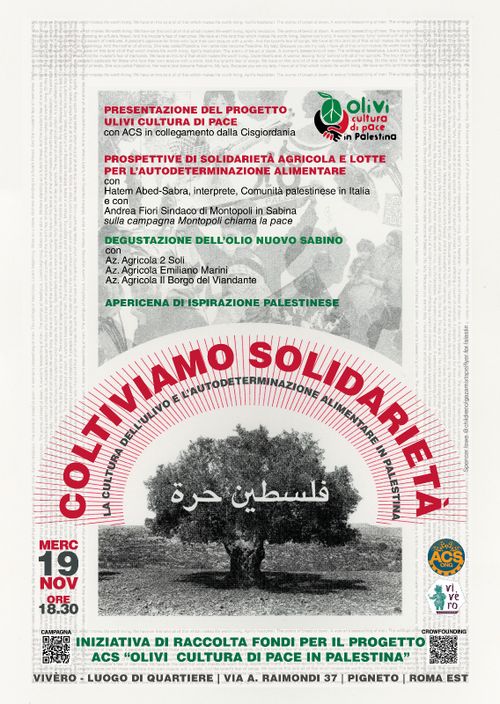 Coltiviamo solidarietà - La cultura dell'ulivo e l'autodeterminazione alimentare in Palestina