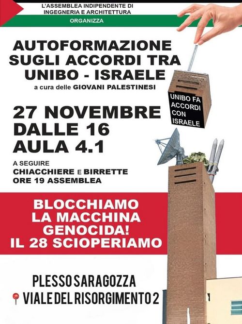 Autoformazioni sugli accordi tra Unibo-Israele