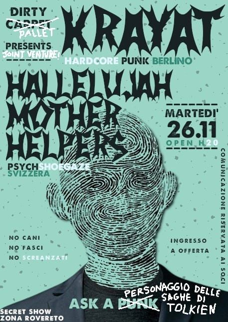 LIVE Hallelujah Mother Helpers + Krayat