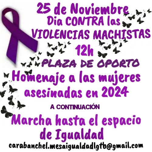 Día CONTRA las VIOLENCIAS MACHISTAS