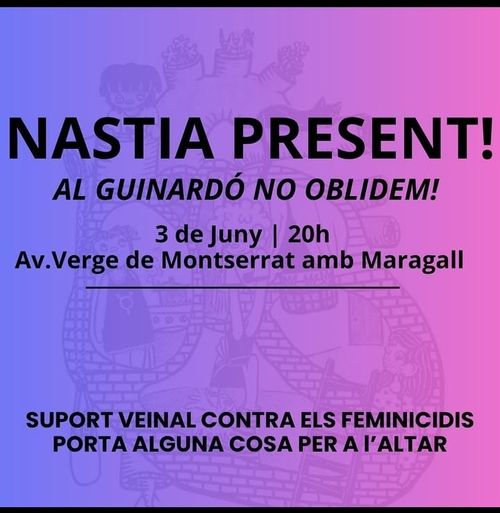 Per Nastia, contra els feminicidis