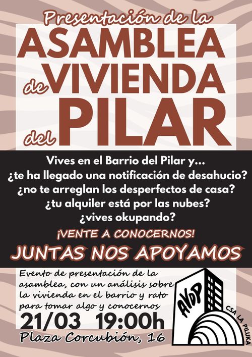 Presentación 💥ASAMBLEA DE VIVIENDA DEL PILAR 💥