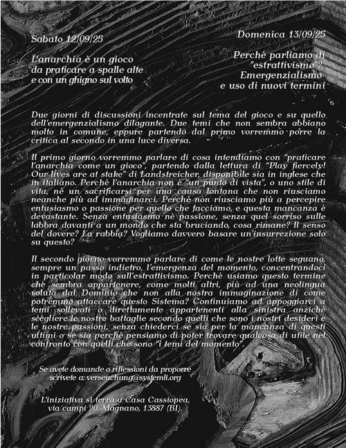 Anarchia come gioco ed Emergenzialismo