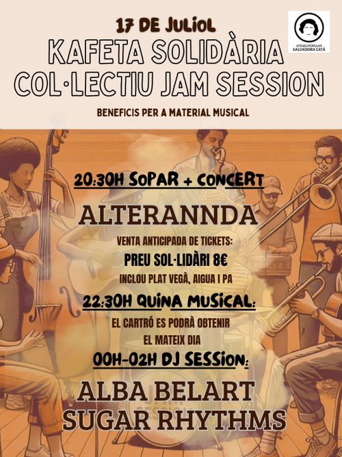 Kafeta solid脿ria amb el col路lectiu de Jam Session de l'Ateneu