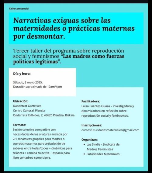 Narrativas exiguas sobre las maternidades o prácticas maternas por desmontar