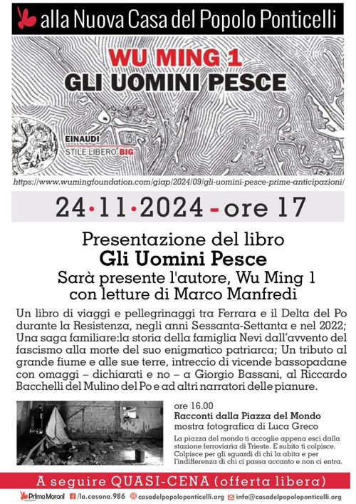 Presentazione di Gli uomini pesce + Mostra fotografica racconti dalla Piazza del Mondo