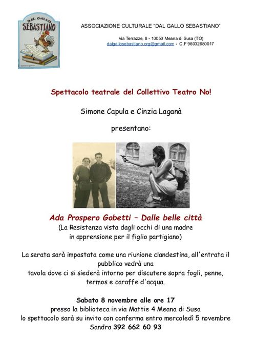 Ada Prospero Gobetti – Dalle belle città (La Resistenza vista dagli occhi di una madre in apprensione per il figlio partigiano)