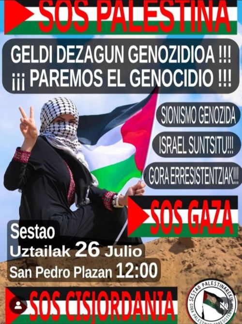 SOS PALESTINA! GELDI DEZAGUN GENOZIDIOA!