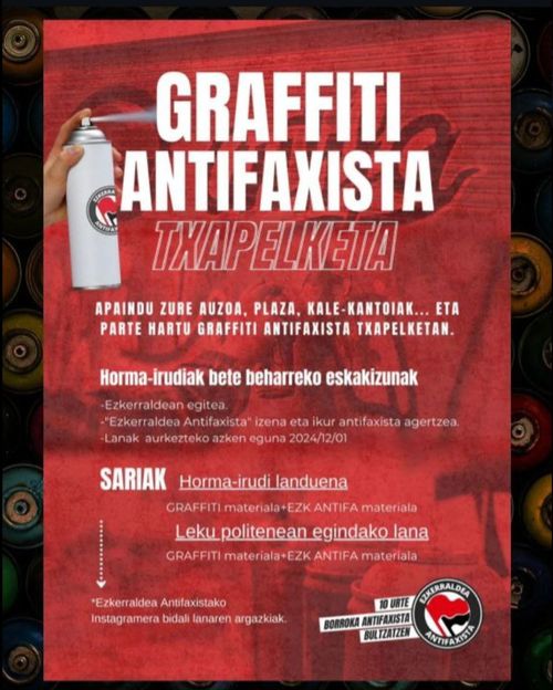 GRAFFITI ANTIFAXISTA TXAPELKETA