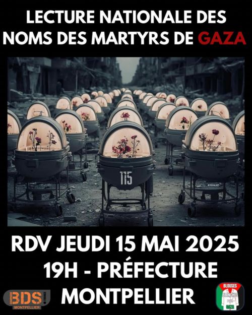 Lecture nationale des noms des martyr.e.s de Gaza