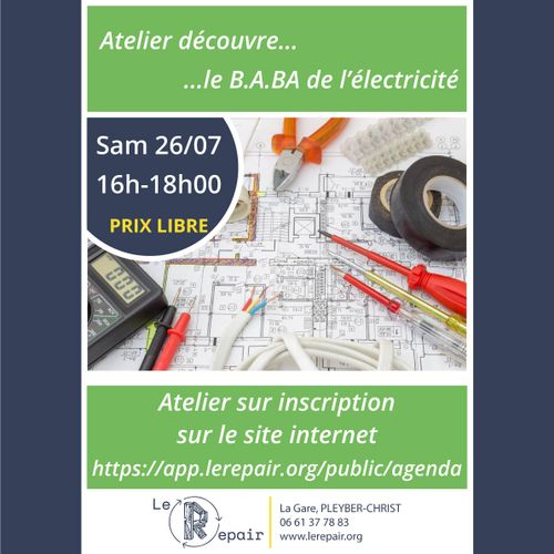 Atelier découvre le B.A.BA de l'électricité au Repair