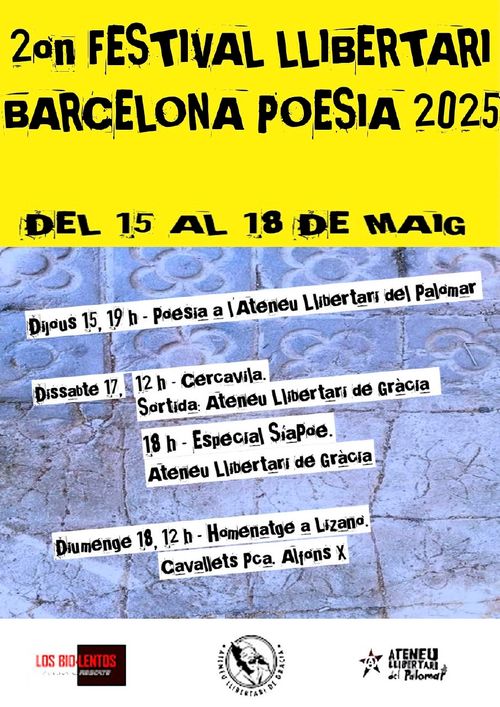 2n Festival Llibertari Barcelona Poesia 2025