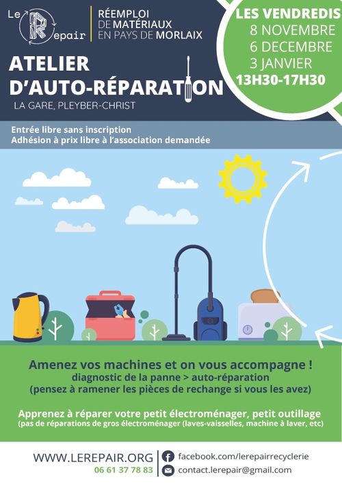 Atelier mensuel d’auto-réparation au Repair