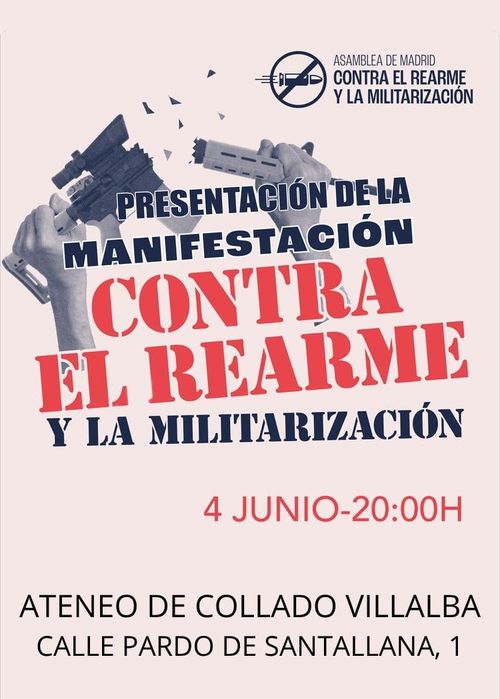 Presentación de la Manifestacison Contra el Rearme y la militarización