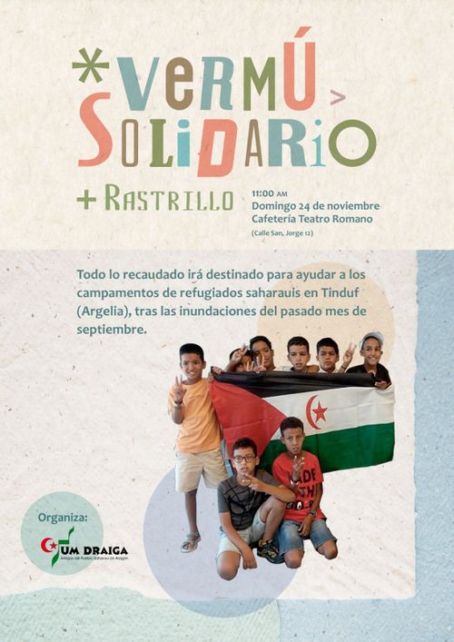 Vermu solidario + rastrillo para campamento de refugiados Saharauis