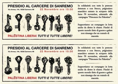 A fianco di stecco in sciopero della fame