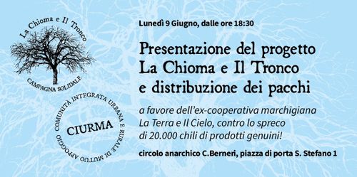 Presentazione progetto La Chioma e il Tronco, campagna solidale di CIURMA